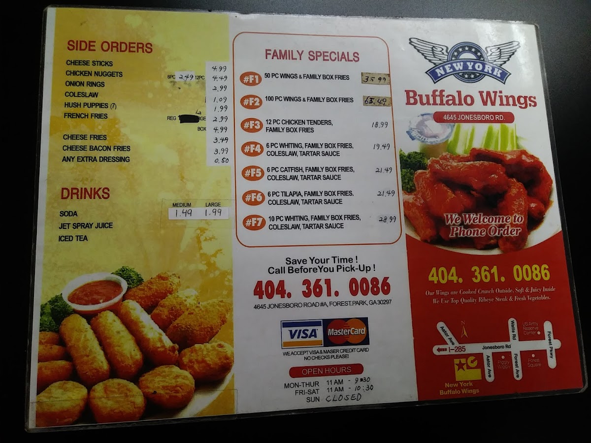 New York Buffalo Wings Menu - Image 1